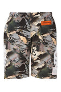 Heron Preston Camouflage Logo Patch Shorts