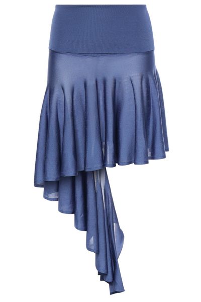 Alaïa Asymmetric Ruffled Skirt
