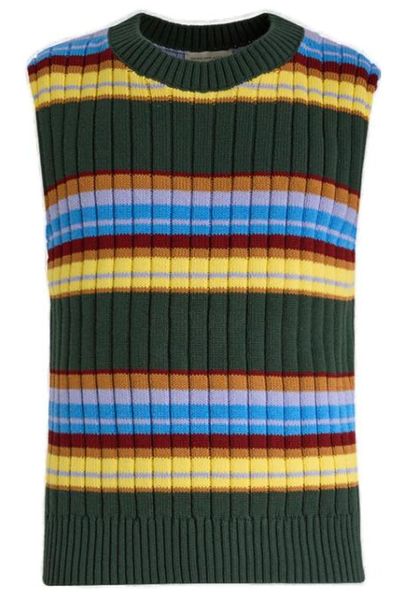 Dries Van Noten Striped Knitted Vest