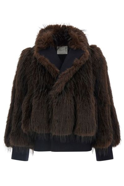 Sacai Long-Sleeved Shearling Jacket