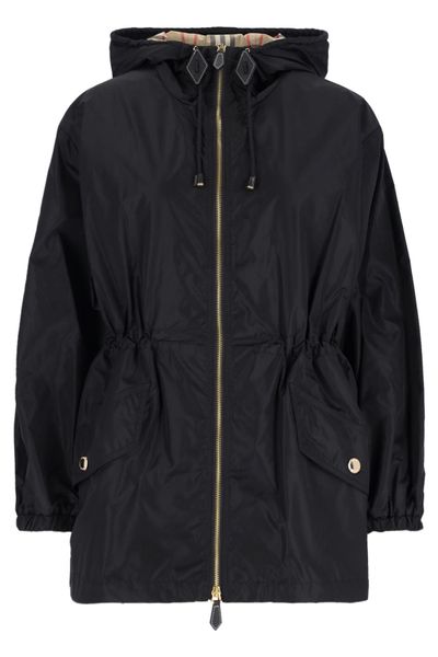 Burberry Hooded Drawstring-Waist Coat