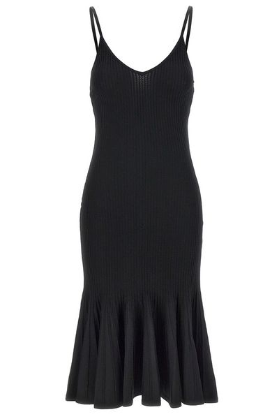 Khaite Queen V-Neck Midi Dress