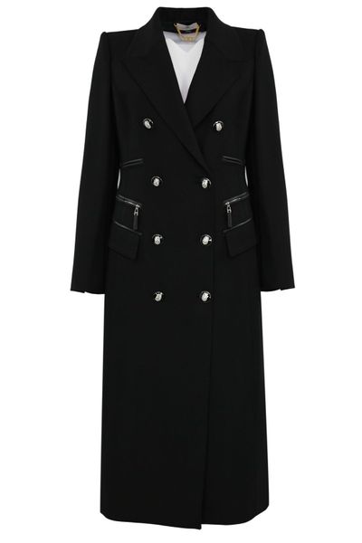 Elisabetta Franchi Double Layer Crêpe Coat