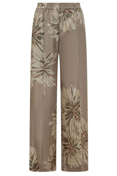 Brunello Cucinelli Bloom Print Pongee Sartorial Track Trousers