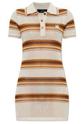 Amiri Striped Crochet Knitted Dress