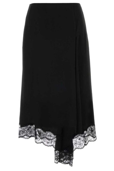Alexander McQueen Lace-Trim Asymmetric Skirt