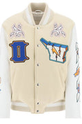 Off-White Tunderbolt Buttoned Long-Sleeved Bomber Jacket