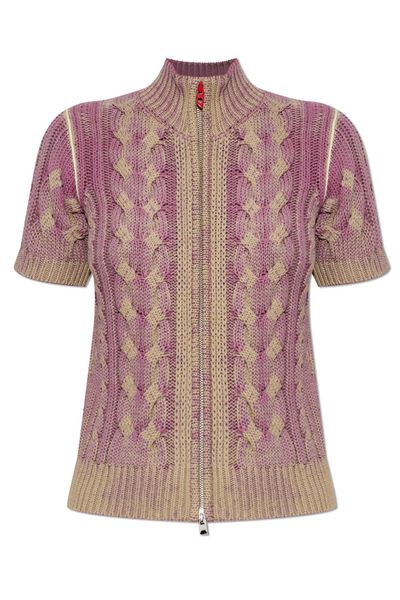 Diesel Melanaa Short-Sleeve Zip Cardigan