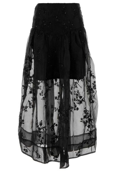 Ganni Embellished Organza Skirt