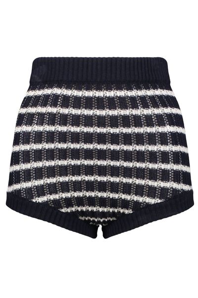 RED Valentino Textured High-Waist Shorts
