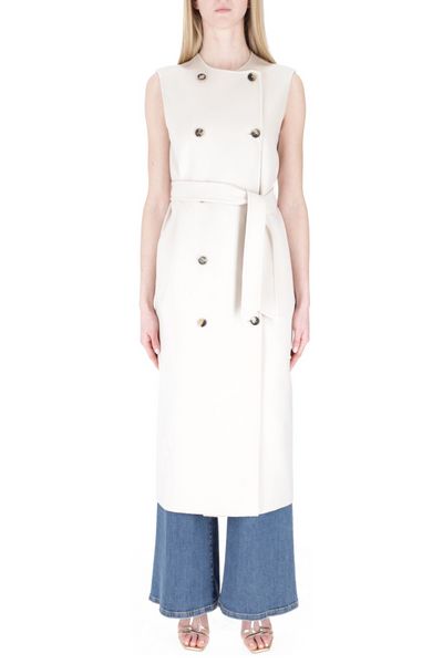 Max Mara Double-Breasted Long Gilet