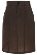 Saint Laurent Button Detailed Pencil Skirt