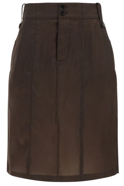 Saint Laurent Button Detailed Pencil Skirt