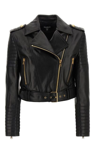 Balmain Zipped Leather Jacket