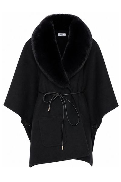 Liu Jo Faux Fur Trim Cape