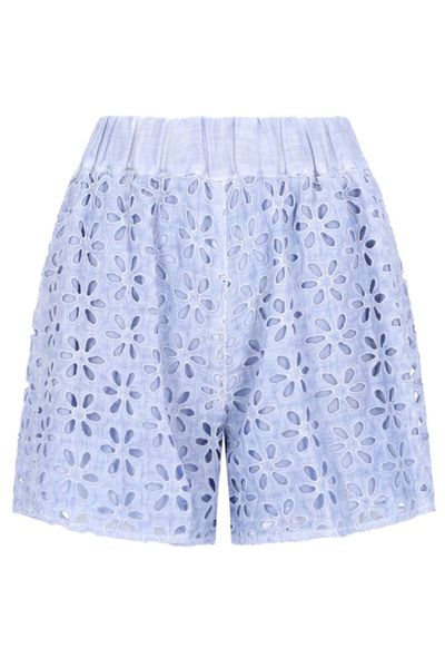 120% Lino Broderie Anglaise Shorts