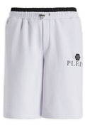 Philipp Plein Logo-Plaque Drawstring Track Shorts
