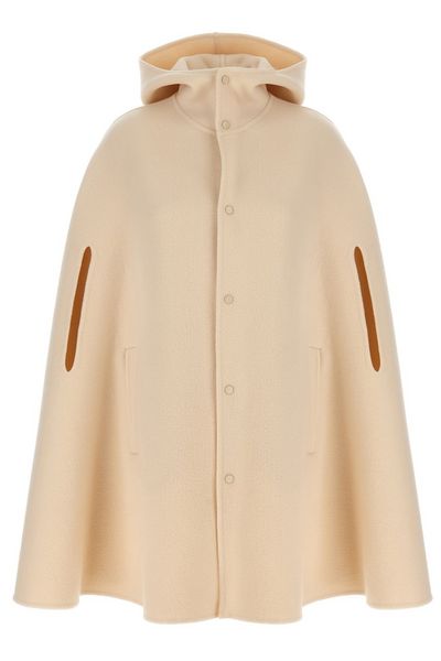 Fabiana Filippi Hooded Button-Up Cape