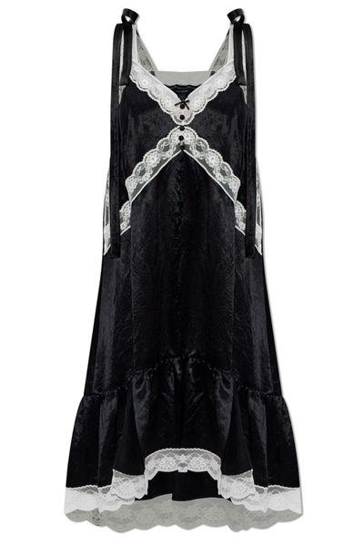 Marc Jacobs Satin Lace Slip Midi Dress