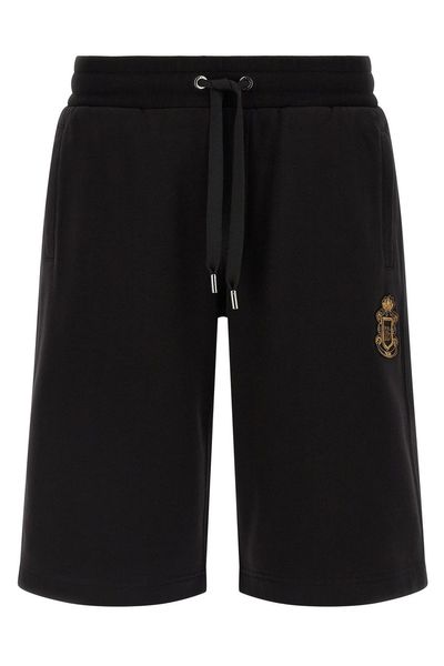 Dolce & Gabbana Logo-Embroidered Drawstring Bermuda Shorts