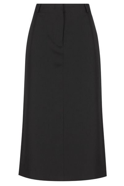 Fendi Side-Slit Tailored Midi Skirt