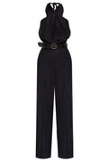 Moschino Halterneck Belted Jumpsuit