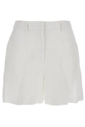 PLAIN Belted Linen Shorts