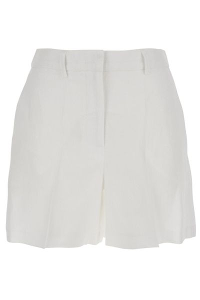 PLAIN Belted Linen Shorts