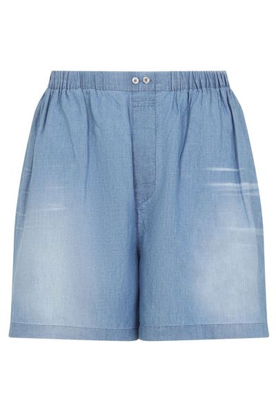 Acne Studios Logo Printed Denim Shorts