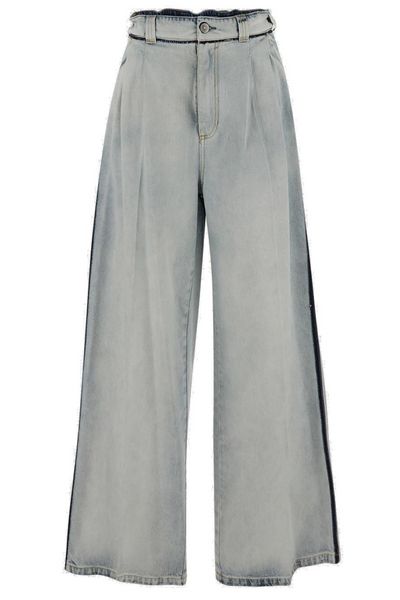 Maison Margiela Memory Wide-Leg Pleated Jeans