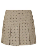 Ganni Flock Check Pleated Mini Skirt