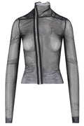 Rick Owens Sheer Zip-Front Top