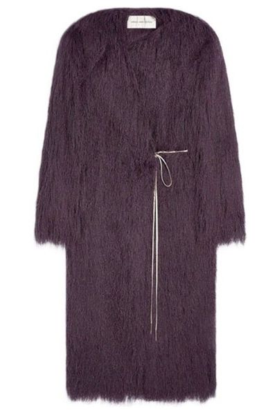 Dries Van Noten Waist Tie Fringed Coat