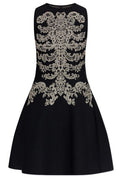Alexander McQueen Lace Ribcage Jacquard Mini Dress