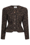 Magda Butrym Magda Burtym Fitted Boucle Peplum Blazer