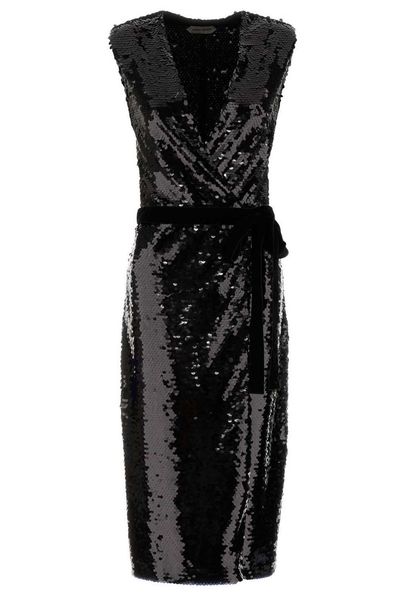 Alberta Ferretti Embellished Wrap Dress