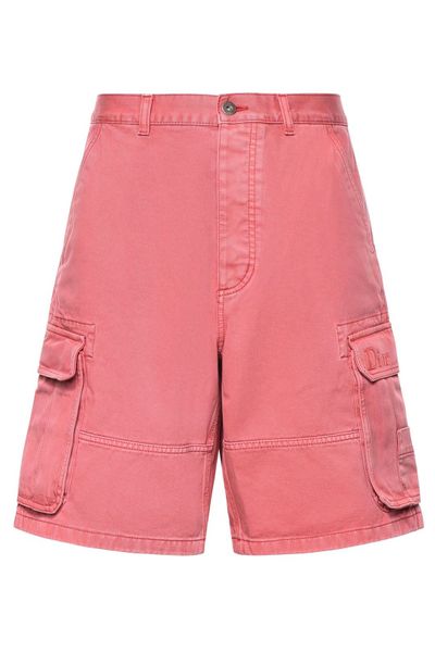 Dior Homme Logo Embroidered Cargo Bermuda Shorts