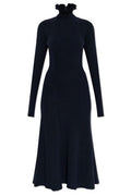 Alaïa Tweed Knitted High-Neck Dress