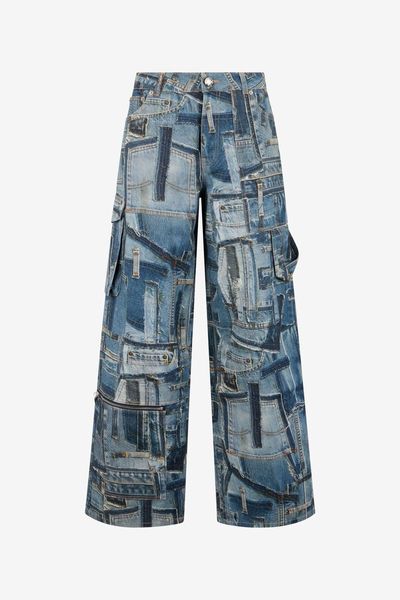 Roberto Cavalli Patchwork Cargo Jeans