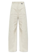 MM6 Maison Margiela Wide-Leg Logo Patch Trousers