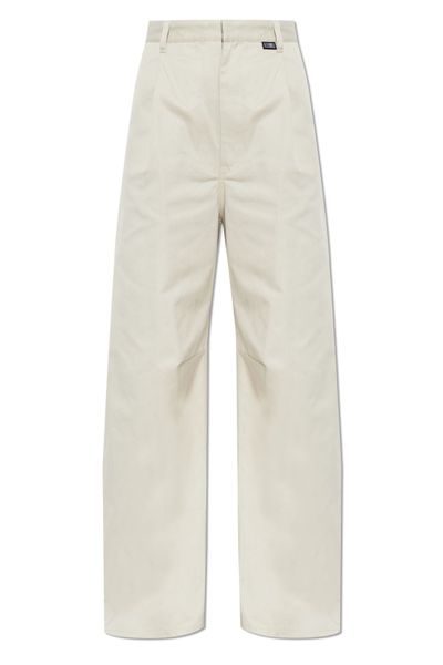 MM6 Maison Margiela Wide-Leg Logo Patch Trousers
