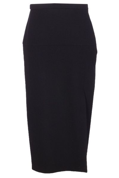 Valentino Side Slit Midi Skirt