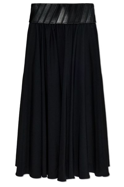 Alaïa Wide Waistband Midi Skirt