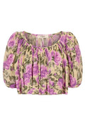 Chloé Cropped Puff-Sleeved Top