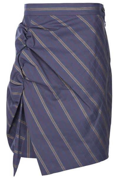 Vivienne Westwood Striped Gathered Skirt