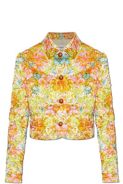 Versace Crinkled Cropped Jacket