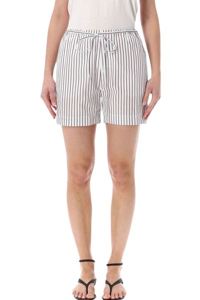 Loulou De Saison Lory Striped Drawstring Shorts