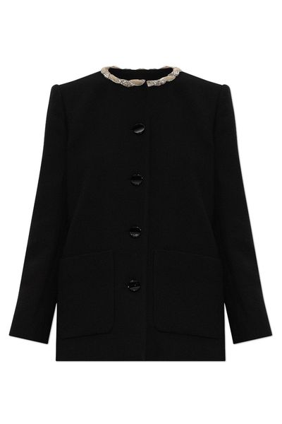 Valentino Embellished Collar Blazer