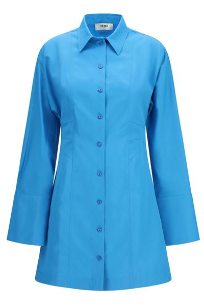 Fendi Long Sleeved Shirt Mini Dress