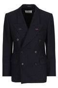 Maison Margiela Double-Breasted Striped Blazer
